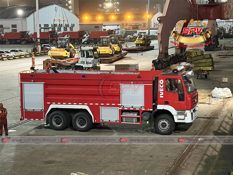 One of 7 Units of Water Fire Trucks Was Parked In Port